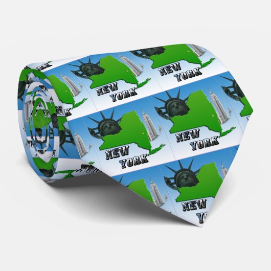 New York Map, Vrijheidsbeeld, Monument Stropdas (Opgerold)