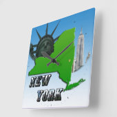 New York Map, Vrijheidsbeeld, Monument Vierkante Klok (Hoek)