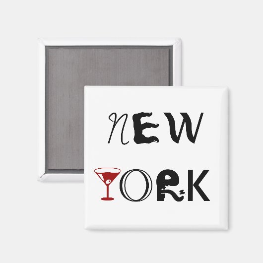 New York Martini Magnet (Voorkant / Achterkant)