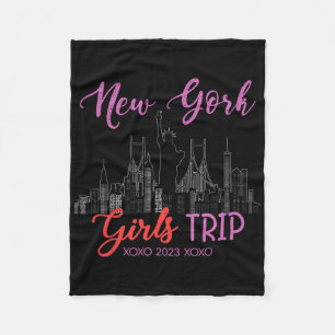New York Meisjesreis 2023 Nyc Vakantie 2023 Dames Fleece Deken
