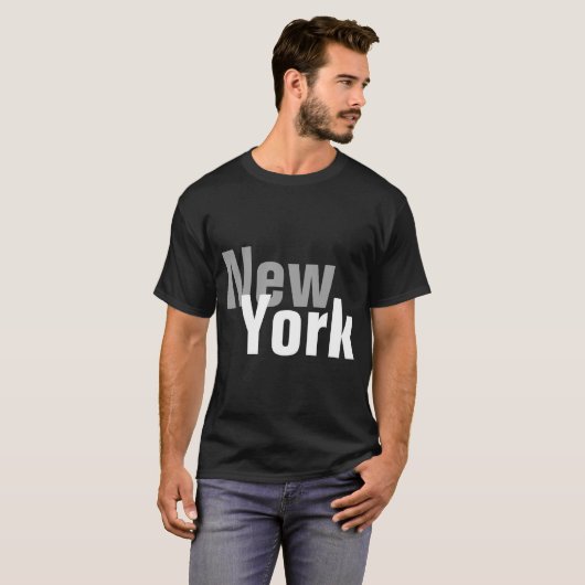 New York Mens Basic Dark  T-shirt (Voorkant volledig)