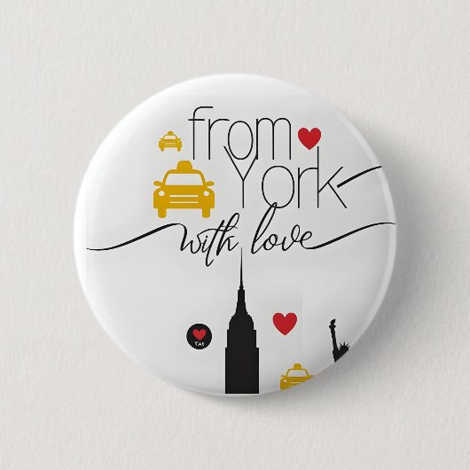 New York met liefde Button (Voorkant)
