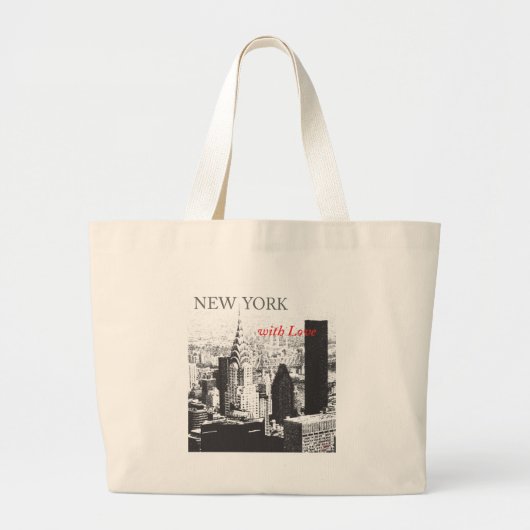 New York met liefde Grote Tote Bag (Voorkant)