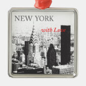 New York met liefde Metalen Ornament (Voorkant)