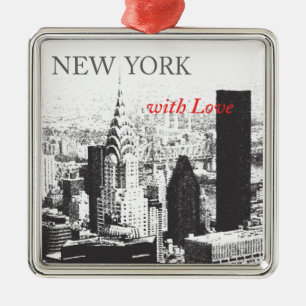New York met liefde Metalen Ornament