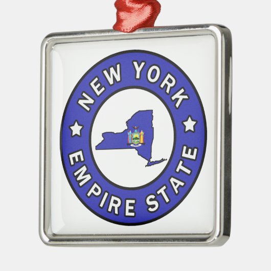 New York Metalen Ornament (Links)