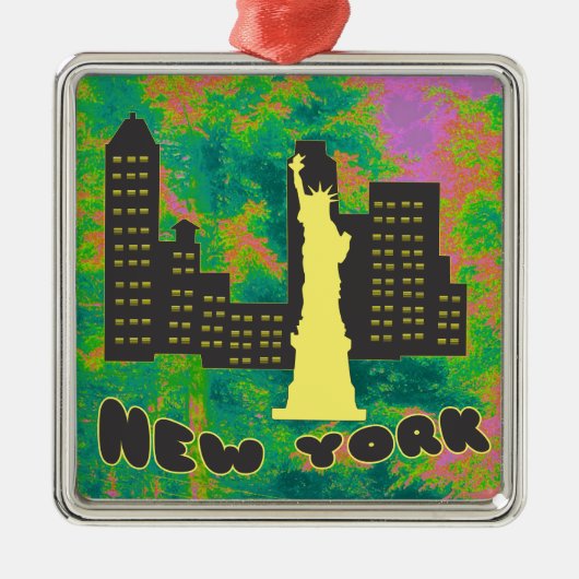 New York Metalen Ornament (Voorkant)