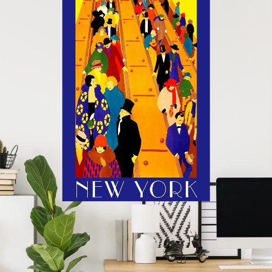 New York-metro Poster (Thuiskantoor)
