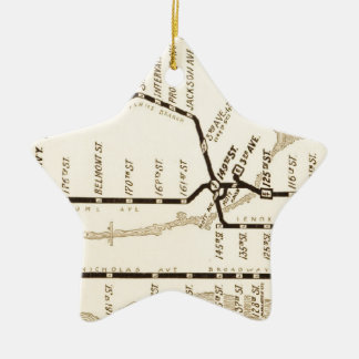  New York-metrokaart Keramisch Ornament