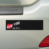 New York, mijn liefde Bumpersticker (Op auto)