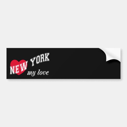 New York, mijn liefde Bumpersticker (Voorkant)
