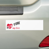New York, mijn liefde Bumpersticker (Op auto)