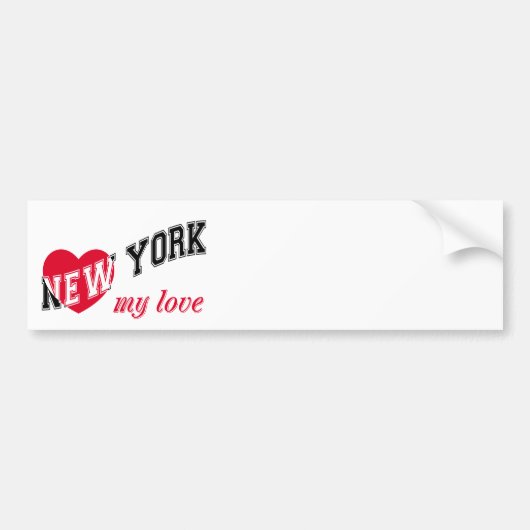 New York, mijn liefde Bumpersticker (Voorkant)