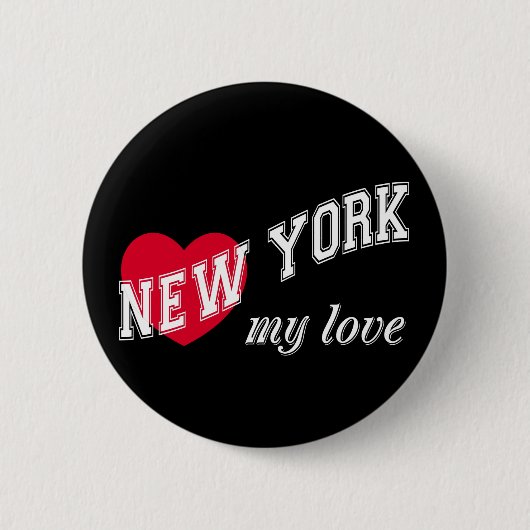 New York, mijn liefde Ronde Button 5,7 Cm (Voorkant)
