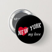 New York, mijn liefde Ronde Button 5,7 Cm (Voorkant /achterkant)