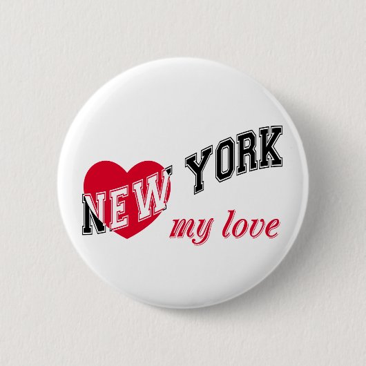 New York, mijn liefde Ronde Button 5,7 Cm (Voorkant)