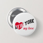 New York, mijn liefde Ronde Button 5,7 Cm (Voorkant /achterkant)