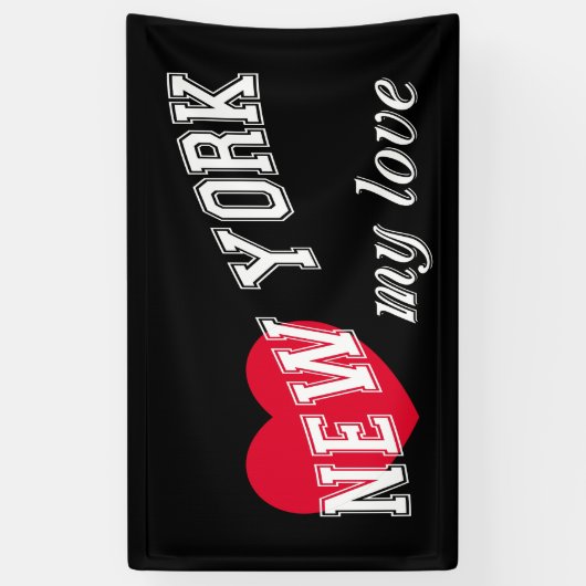 New York, mijn liefde Spandoek (Verticaal)