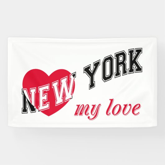 New York, mijn liefde Spandoek (Horizontaal)