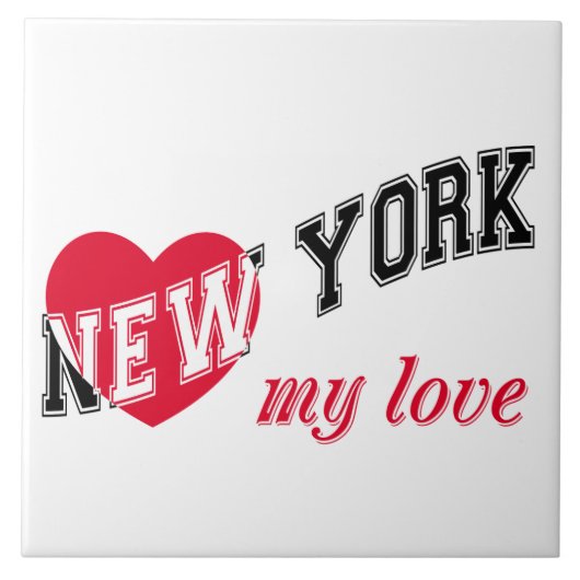 New York, mijn liefde Tegeltje (Voorkant)