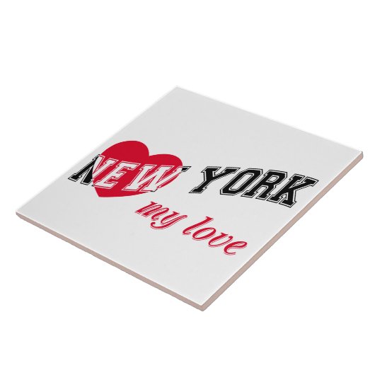 New York, mijn liefde Tegeltje (Zijkant)