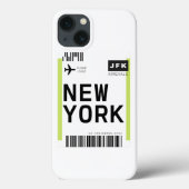 New York Mini Boarding Pass Case-Mate iPhone Case (Achterkant)