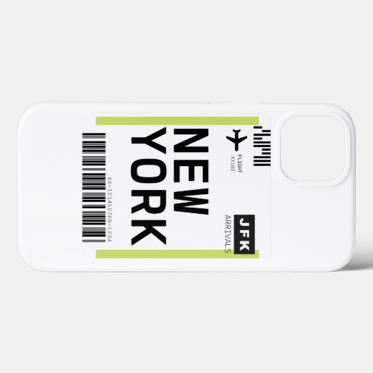 New York Mini Boarding Pass Case-Mate iPhone Case (Achterkant (horizontaal))