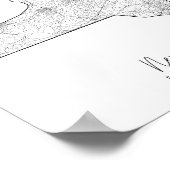 New York Minimal Street Map Poster (Hoek)