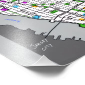 New York Minimalist Map Poster Black & White City (Hoek)