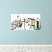 New York Mixed Media Art Canvas Afdruk (Insitu (Houten vloer))