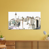 New York Mixed Media Art Canvas Afdruk (Insitu (Woonkamer))