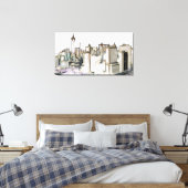 New York Mixed Media Art Canvas Afdruk (Insitu (Slaapkamer))