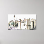 New York Mixed Media Art Canvas Afdruk (Voorkant)