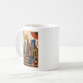 New-York Modern – Geometrische Kunst Mok (Voorkant links)