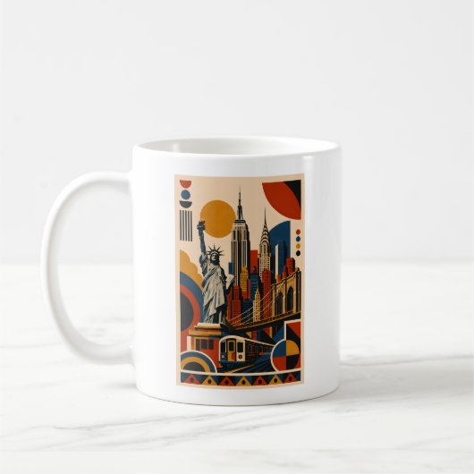 New-York Modern – Geometrische Kunst Mok (Links)