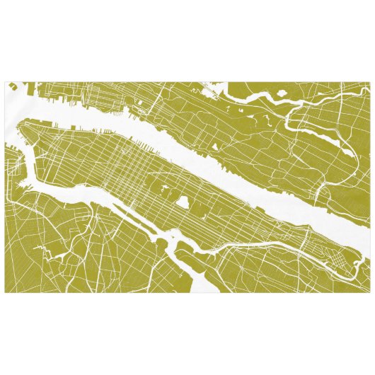 New York Modern Map Tafelkleed (Voorkant (Horizontaal))
