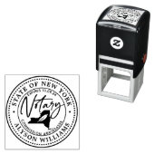 New York Modern Notary Public Zelfinktende Stempel (In situ)