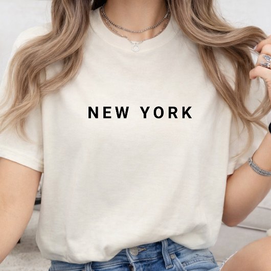 New York | Moderne Typografie Aangepaste naam van T-shirt