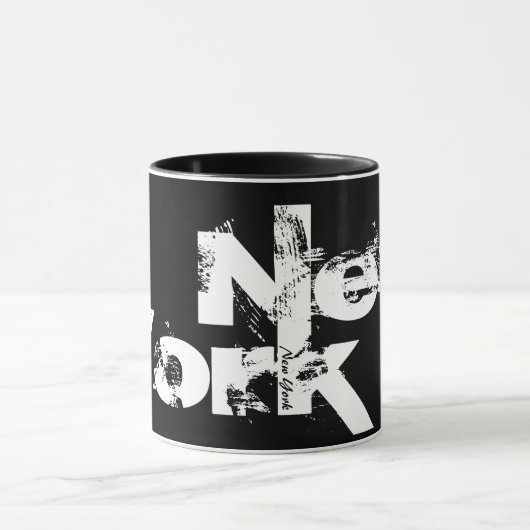 New York - Mok in zwart-wit en zwart-wit (Midden)