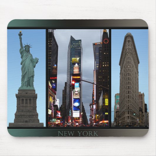 New York Mousepad New York Souvenir Landmarks Gift Muismat (Voorkant)