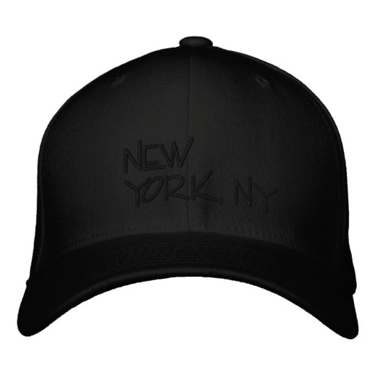 New York, N.Y. / Geborduurde Hoed Pet (Voorkant)
