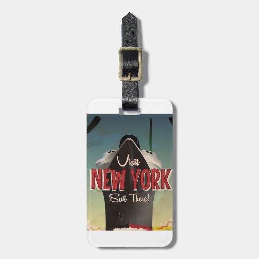 New York naar Southampton Bagagelabel (Voorkant verticaal)