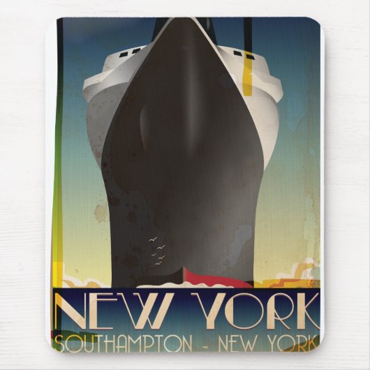 New York naar Southampton Muismat (Voorkant)