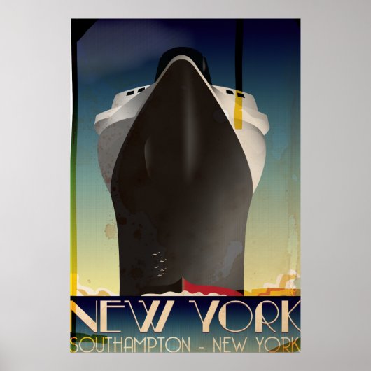 New York naar Southampton Poster (Voorkant)