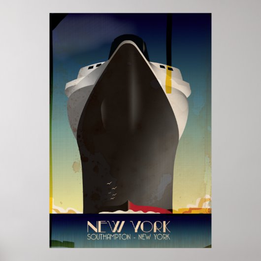 New York naar Southampton Poster (Voorkant)