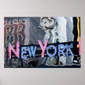 New York neon Poster (Voorkant)