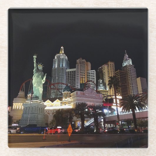 New York - New York Hotel #4 Glass Onderzetter (Voorkant)