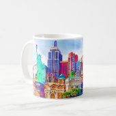New York, New York in Las Vegas Waterverf Koffiemok (Voorkant links)
