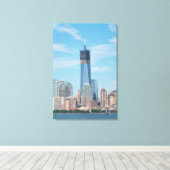 New York, New York. Manhattan City Skyline Canvas Afdruk (Insitu (Houten vloer))