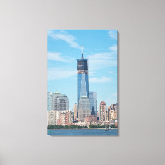 New York, New York. Manhattan City Skyline Canvas Afdruk (Voorkant)